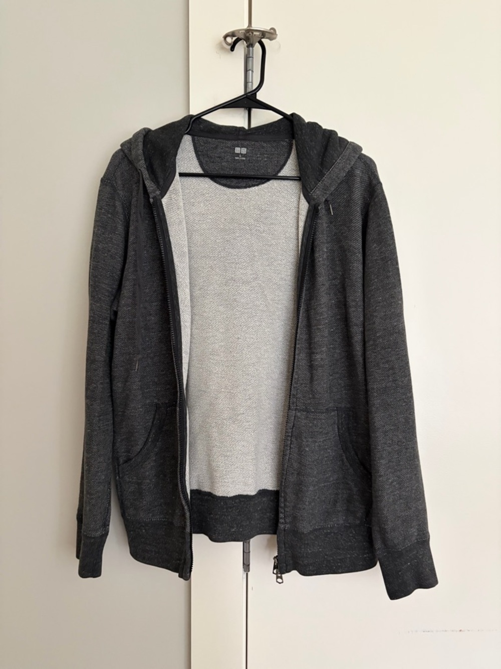 Uniqlo Unisex Dark Gray Zip-Up Hoodie